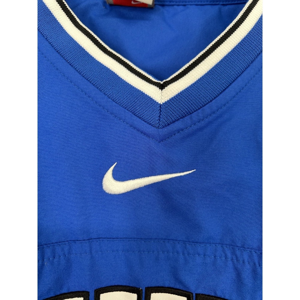 Nike Duke Blue Devils Windbreaker Jacket V Neck Pullover Vintage Center Swoosh - Picture 3 of 6